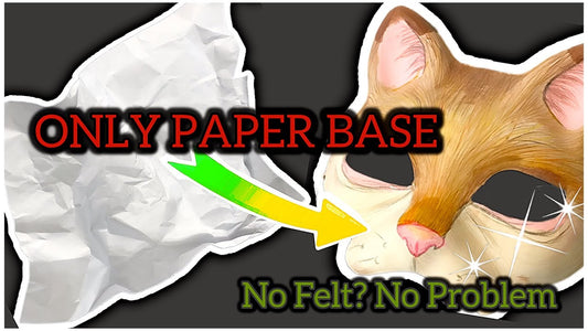 How to Color a Paper Mache Cat Mask Base Without any Felt