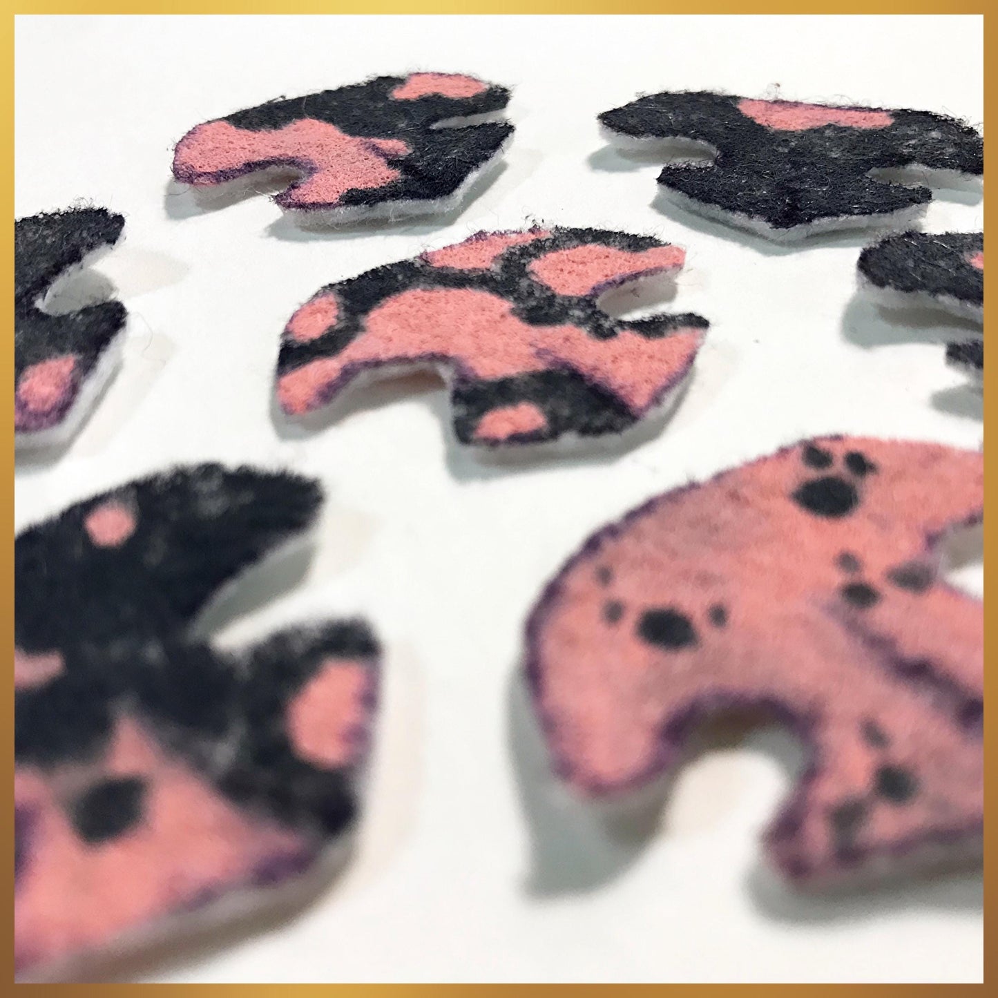 Felt Canine Nose - Pink Butterfly Color