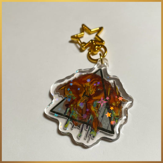 Twisted Doberman - Holographic Therian Symbol Keychain