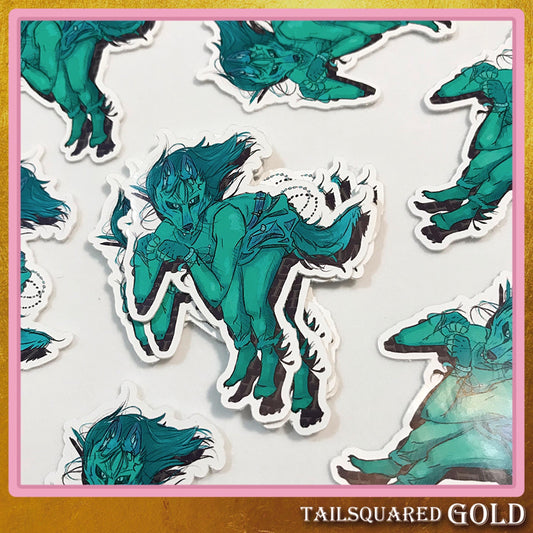 Collectable Vinyl Therian Sticker - Moody Quadrobics