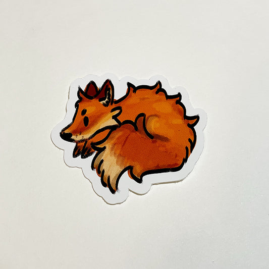 2” Snoozy Fox Stickers
