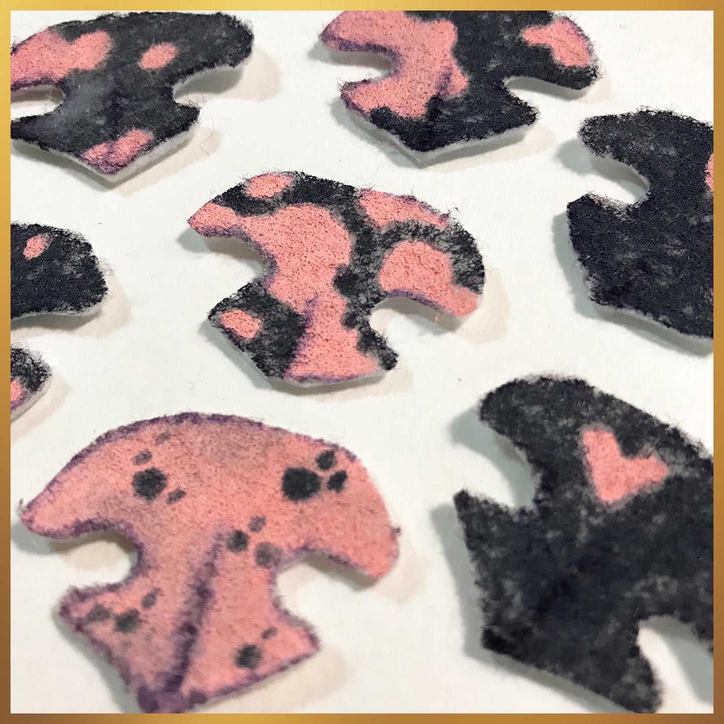 Felt Canine Nose - Pink Butterfly Color